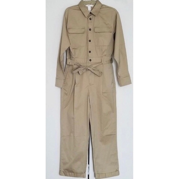 (New) H&M Khaki Jumpsuit - Picture 2 of 4